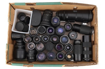 Lot 232 - A Large Selection of 35mm SLR Camera Lenses