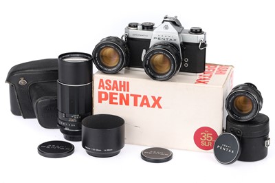 Lot 148 - A Pentax Spotmatic SP 35mm SLR Camera Outfit