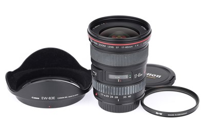 Lot 116 - A Canon EF 17-40mm f/4 L Series Camera Lens
