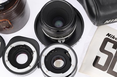 Lot 14 - A Nikon F-501 35mm Camera & a Mixed Selection of Nikon SLR Camera Accessories