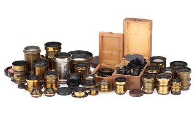 Lot 307 - A Very Large Collection of Early Brass Lenses