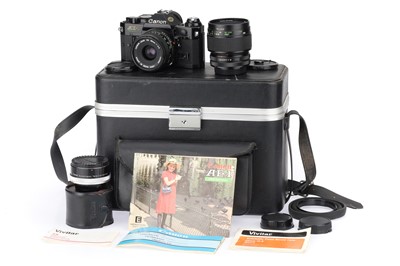Lot 111 - A Canon AE-1 Program 35mm SLR Camera Outfit