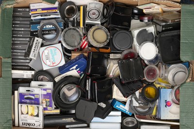 Lot 329 - ꩜ An Extensive Collection of Camera Filters, Adapters, & Accessories