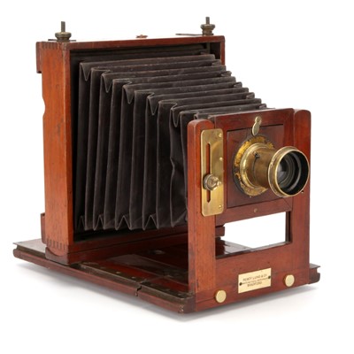 Lot 344 - A Percy Lund & Co. 'St John' Half Plate Mahogany Tailboard Camera