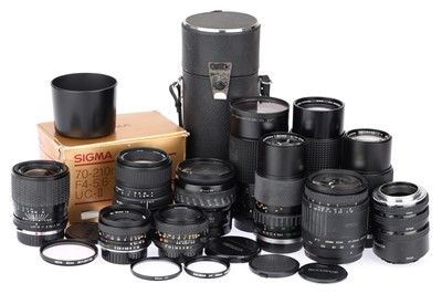 Lot 225 - A Mixed Selection of Camera Lenses