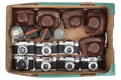 Lot 40 - A Selection of Zeiss Ikon 35mm Cameras & Auxiliary Lenses
