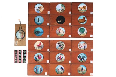 Lot 376 - A Selection of Wooden Framed Magic Lantern Slides