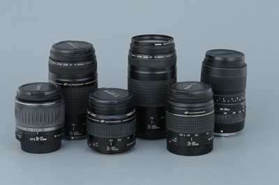 Lot 301 - Six Canon EF Mount Lenses