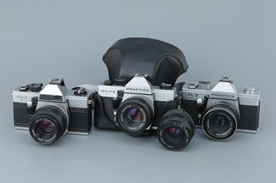 Lot 331 - Three Praktica SLR Cameras
