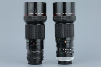 Lot 309 - Two Canon FD L f/4 300mm Lenses