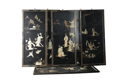 Lot 93 - Six Japanese Wooden Wall Hanging Plaques / Screens
