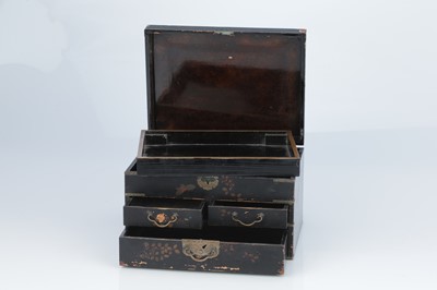 Lot 96 - A Japanese Black Lacquer Box