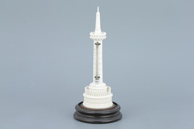 Lot 48 - Ivory Engine Turned Thermometer