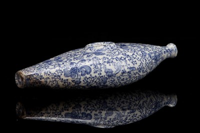 Lot 102 - A Blue & White Staffordshire Pottery Feeding Bottle