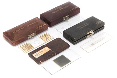 Lot 12 - Four Cased Microscope Slides