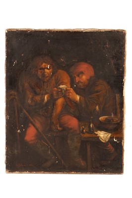Lot 133 - An Early 19th Century Oil Painting of a Medical Procedure