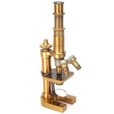 Lot 169 - A Carl Zeiss Jenna Brass Compound Microscope