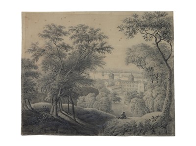 Lot 49 - A Large Pencil Drawing of Greenwich Hospital