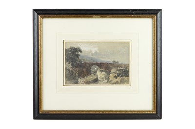 Lot 47 - A Watercolour by David Cox (Senior?), A Stone Bridge